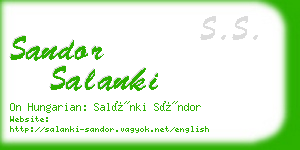 sandor salanki business card